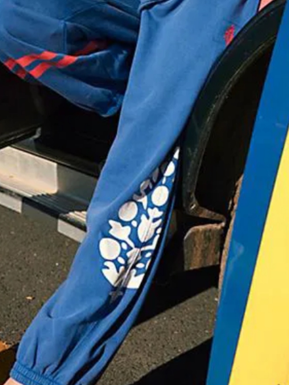 !!!NWT!!!! ALL STAR GRAPHIC LOGO PANTS IN COBALT/GRAPEFRUIT COMBO BY FREE PEOPLE - Picture 7 of 11